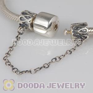 925 Sterling Silver Safety Chain fit European Style Bracelet