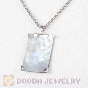 Sterling Silver Fashion Shell Pendant Fit European Necklace