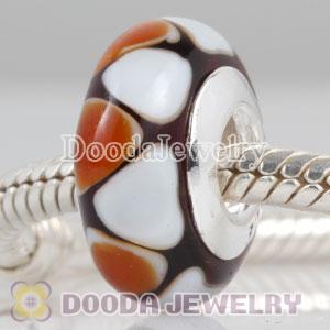 925 sterling silver single core murano glass beads with thread