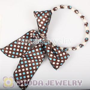 Wholesale Fashion Pearl Silk Cloth Knot Necklace