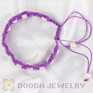 Fashion Hand Knitted Adjustable Purple Bracelet for Kid
