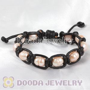 Wholesale Fashion Hand Knitted handmade Bracelet with Baroque Freshwater Pearl
