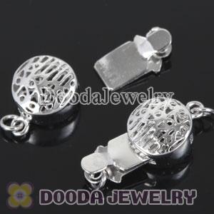 Dia.8mm Fishhook Pearl Clasp Rhodium Plated Sterling Silver