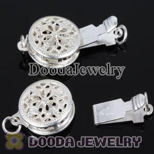 Fishhook Pearl Clasp Filigree Round Dia.9mm Sterling Silver