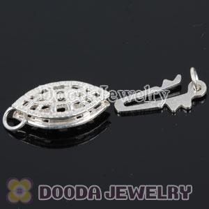 Fishhook Pearl Clasp Filigree Oval 6X15mm Sterling Silver