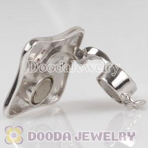 Sterling Silver Magnetic Clasp with CZ Stone