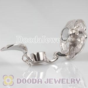 Sterling Silver Magnetic Rose Flower Clasp