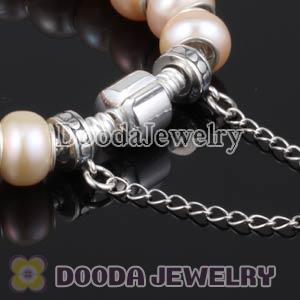 18cm Freshwater Pearl Silver Snake Bracelet European Style