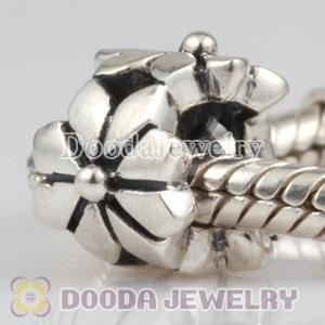 925 Sterling Silver Flower Beads European Compatible