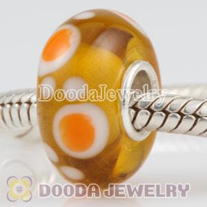 2011 new lampwork glass beads 925 sterling silver core European compatible