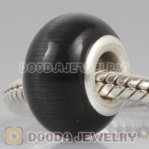 Wholesale European Style Cat Eye Lampwork Glass Beads in alloy double core