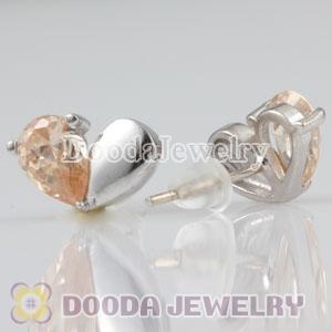 Sterling Silver Fashion CZ Stud Earrings