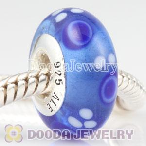 2011 new murano glass beads with 925 sterling silver thread core