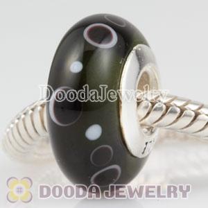 2011 new murano glass beads with 925 sterling silver thread core