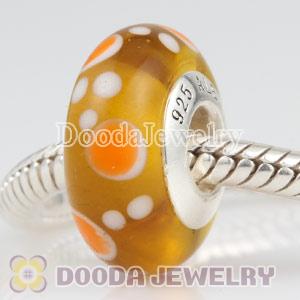 2011 new murano glass beads with 925 sterling silver thread core