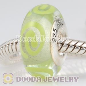 2011 new murano glass beads with 925 sterling silver thread core