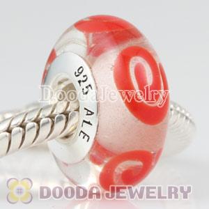 2011 new murano glass beads with 925 sterling silver thread core