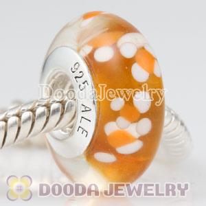 2011 new murano glass beads with 925 sterling silver thread core