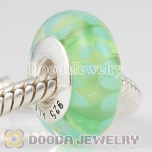 2011 new murano glass beads with 925 sterling silver thread core