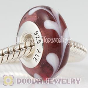 2011 new murano glass beads with 925 sterling silver thread core