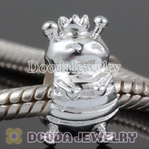 925 Sterling Silver Queen Bee Bead with Crown European Compatible