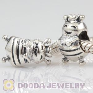 925 Sterling Silver Queen Bee Bead with Crown European Compatible