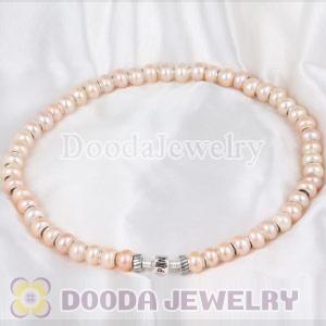 44cm Freshwater Pearl Silver Snake European Style Necklace