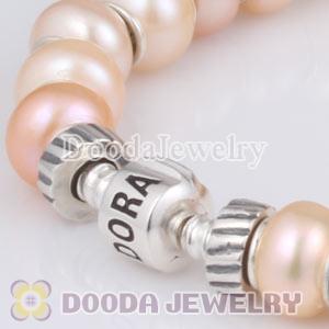 44cm Freshwater Pearl Silver Snake European Style Necklace