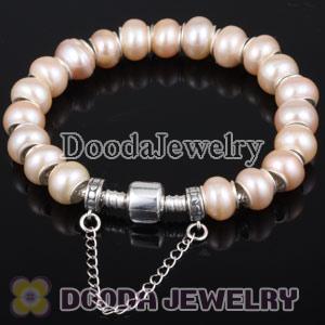 20cm Freshwater Pearl Silver Snake Bracelet European Style