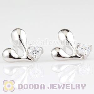 Sterling Silver Fashion CZ Stud Earrings