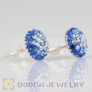 Sterling Silver Fashion Austrian crystal Stud Earrings