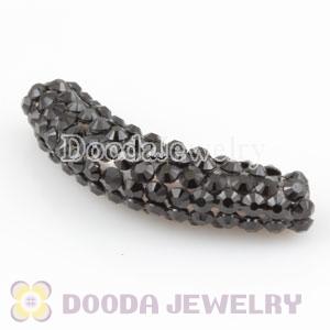 Alloy Beads with Black Crystal Wholesale