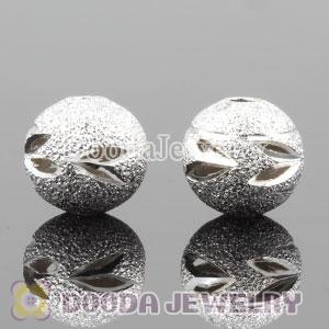 8mm handmade Style Silver Plated Copper Flower Beads Wholesale