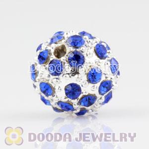10mm handmade Blue Alloy Beads with Crystal Wholesale