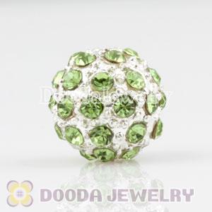 10mm handmade Green Alloy Beads with Crystal Wholesale