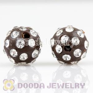 Wholesale 10mm handmade Style Plastic Beads with Crystal