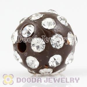 Wholesale 10mm handmade Style Plastic Beads with Crystal