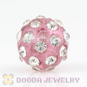 Wholesale 10mm handmade Style Plastic Beads with Crystal