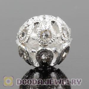 12mm handmade Silver Plated Alloy Beads with Crystal Wholesale