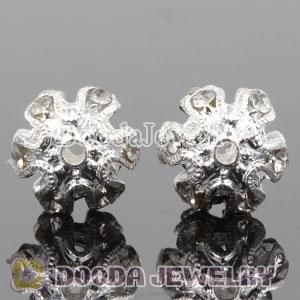 12mm handmade Silver Plated Alloy Beads with Crystal Wholesale