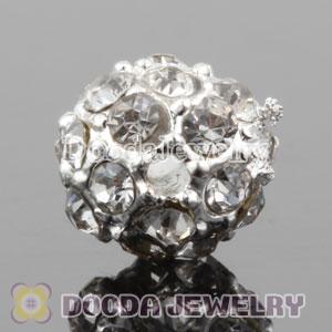 8mm handmade Silver Plated Alloy Beads with Crystal Wholesale