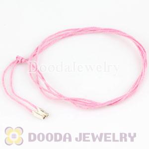 Pink Poly Cord with 925 Silver Ends European Compatible