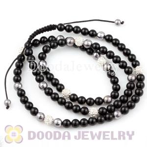 Fashion handmade Jewelry Inspired Necklace with Black Crystal Beads