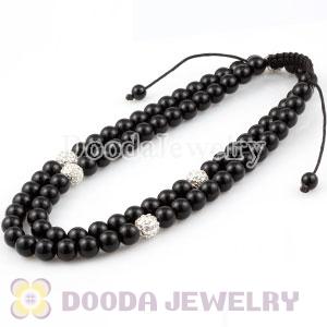 Wholesale Fashion handmade Style Necklace with Black Crystal Beads