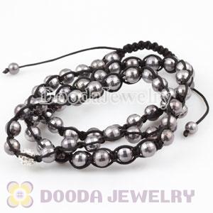 Wholesale handmade Faceted Black Bead Necklace with Single Crystal Beads