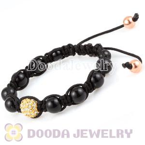 Fashion handmade Style Bracelets Wholesale with Black and Crystal Beads