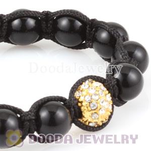 handmade Style Bracelets Wholesale with Black and Crystal Beads
