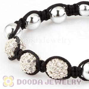 Fashion handmade Bracelets Wholesale with Silver and Crystal Disco Beads