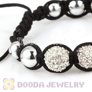 Fashion handmade Bracelets Wholesale with Silver and Crystal Disco Beads