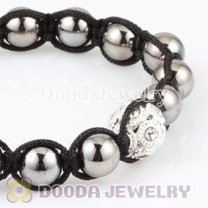Fashion handmade Black Crystal Bead UNISEX Bracelets Wholesale
